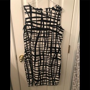 AGB Black and White Sheath Dress